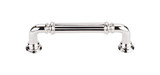 Top Knobs  TK322PN Chareau Reeded Pull 3 3/4" (c-c) - Polished Nickel