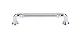 Top Knobs  TK323PC Chareau Reeded Pull 5" (c-c) - Polished Chrome