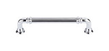 Top Knobs Reeded 5" Center to Center Bar Pull, Polished Chrome - TK323PC