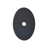 Top Knobs  TK60BLK Sanctuary Oval Backplate Medium 1 1/2" - Flat Black