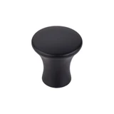 Top Knobs Oculus 7/8" Diameter Round Knob, Flat Black - TK590BLK