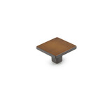 Schaub 360-BRBZ Armadio Square Door Knob 1-3/8" diam - Burnished Bronze