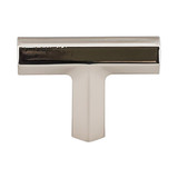 Top Knobs Lydia 1 3/4" Length Geometric Knob, Polished Nickel - TK790PN