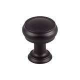 Top Knobs Eden 1" Diameter Round Knob, Flat Black - TK830BLK