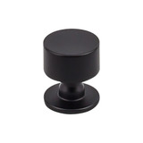 Top Knobs Lily 1 1/8" Diameter Round Knob, Flat Black - TK821BLK
