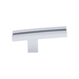 Top Knobs Sanctuary Inset Rail 2 5/8" Length Geometric Knob, Polished Chrome - TK82PC