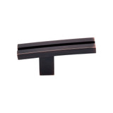 Top Knobs Sanctuary Inset Rail 2 5/8" Length Geometric Knob, Tuscan Bronze - TK82TB