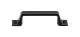 Top Knobs TK742BLK Barrington Channing Door Pull 3" (c-c) - Flat Black