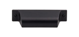 Top Knobs TK772BLK Barrington Channing Cup Door Pull 2 3/4" (c-c) - Flat Black Top Knobs TK772BLK Barrington Channing Cup Door Pull 2 3/4" (c-c) - Flat Black