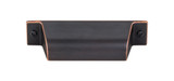 Top Knobs Channing 2 3/4" Center to Center Cup/Bin Pull, Umbrio - TK772UM