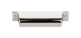 Top Knobs Channing 3 3/4" Center to Center Cup/Bin Pull, Polished Nickel - TK773PN
