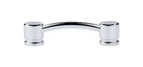 Top Knobs  TK63PC Sanctuary Oval Thin Pull 3 3/4" (c-c) - Polished Chrome