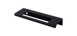 Top Knobs  TK520BLK Mercer Europa Cut Out Tab Pull 3 3/4" (c-c) - Flat Black