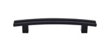 Top Knobs  TK81BLK Sanctuary Inset Rail Pull 5" (c-c) - Flat Black