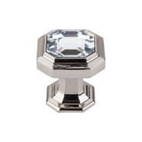 Top Knobs Crystal Emerald 1 1/8" Length Square Knob, Polished Nickel - TK390PN