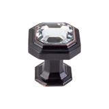 Top Knobs Crystal Emerald 1 1/8" Length Square Knob, Tuscan Bronze - TK390TB