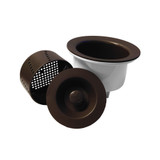 Opella 90077 Deep 3 1/2" Basket Strainer with Water Tight Lid - Espresso / Brown - 90077.68