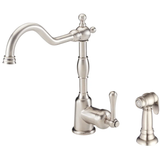 Gerber D401157SS Opulence Single Handle Kitchen Faucet with Side Spray 1.75gpm & 2.2gpm - Stainless Steel
