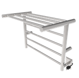Amba Towel Warmer with Shelf - Plug In or Hardwire - Brushed Stainless - RSH-B