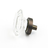 Schaub 71-C-BZ Fire Octogonal Clear Door Knob 1-1/4 diam - Bronze