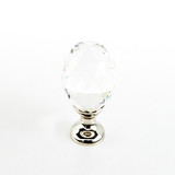 Schaub Fire Round Crystal Clear Door Knob 1-1/8" diam - Polished Nickel - 70-CS-PN