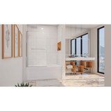 DreamLine  SHDR-3734580-01 Aqua Swing Tub Door 34 in. W x 58 in. H Clear Glass Tub Door in Chrome Finish