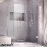 DreamLine  SHEN-24410340-01 Unidoor Plus 41 in. W x 34-3/8 in. D x 72 in. H Hinged Shower Enclosure, Chrome Hardware