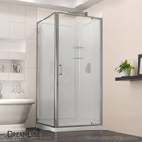 DreamLine  DL-6717-01CL Flex 36-in. W x 36-in. D x 76-3/4-in. H Frameless Shower Enclosure, Backwall and Base Kit, Chrome Hardware