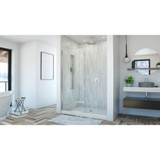 DreamLine  SHDR-3230721-01 Linea Frameless Shower Door 30 in. x 72 in. Open Entry Design. Chrome Finish