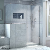 DreamLine  SHEN-2423243436-01 Unidoor Plus 47 in. W x 36.375 in. D x 72 in. H Hinged Shower Enclosure in Chrome Finish