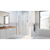 DreamLine  D12830572-01 Unidoor-X 64 1/2 - 65 in. W x 72 in. H Hinged Shower Door in Chrome Finish