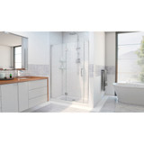 DreamLine  D1300672-01 Unidoor-X 42 - 42 1/2 in. W x 72 in. H Hinged Shower Door in Chrome Finish