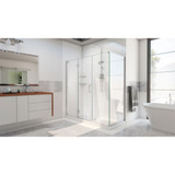 DreamLine  E1302230-01 Unidoor-X 58 in. W x 30.375 in. D x 72 in. H Hinged Shower Enclosure in Chrome Finish
