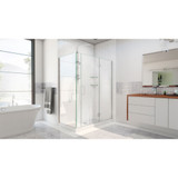 DreamLine  E32806530R-01 Unidoor-X 58.5 in. W x 30.375 in. D x 72 in. H Hinged Shower Enclosure in Chrome Finish; Right-wall Bracket