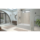 DreamLine  SHDR-64606210-07 Enigma Air 56 to 60 in. Frameless Sliding Tub Door in Brushed Stainless Steel