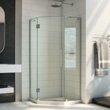 DreamLine  SHEN-2634340-01 Prism Plus 34 in. W x 34 in. D Frameless Shower Enclosure in Chrome Finish