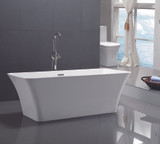 Vanity Art 67" x 29.5" Freestanding Acrylic Soaking Bathtub - VA6820