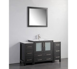Vanity Art VA3030-54E 54 Inch Vanity Cabinet with Ceramic Sink & Mirror - Espresso