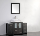 Vanity Art VA3124-48E 48 Inch Vanity Cabinet with Ceramic Sink & Mirror - Espresso