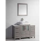 Vanity Art 48 Inch Vanity Cabinet with Ceramic Sink & Mirror - Grey - VA3124-48G