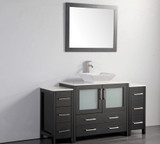 Vanity Art VA3136-60E 60 Inch Vanity Cabinet with Ceramic Sink & Mirror - Espresso