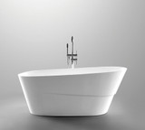 Vanity Art VA6521 67" Freestanding Acrylic Soaking Bathtub - White