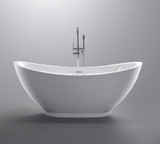 Vanity Art VA6516 69" Freestanding Acrylic Soaking Bathtub - White