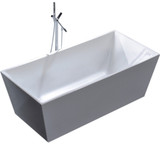 Vanity Art 67" Freestanding Acrylic Soaking Bathtub - White - VA6813-L
