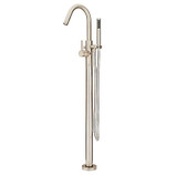 Pfister Modern Free Standing Tub Filler Faucet and Handshower - Brushed Nickel - LG6-1MFK