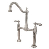 Kingston Brass Two Handle Widespread Vessel Sink Lavatory Faucet - Brushed Nickel Kingston Brass Two Handle Widespread Vessel Sink Lavatory Faucet - Brushed Nickel