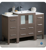FCB62-122412GO-I Fresca Torino 48" Gray Oak Modern Bathroom Cabinets w/ Integrated Sink