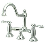 Kingston Brass Two Handle 8" Widespread Lavatory Faucet with Brass Pop-Up Drain - Polished Chrome - KS3911AL