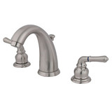 Kingston Brass Two Handle 8" to 16" Widespread Lavatory Faucet with Pop-Up Drain Drain - Brushed Nickel KB988