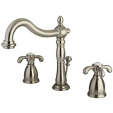 Kingston Brass Two Handle 8" to 16" Widespread Lavatory Faucet with Pop-Up Drain Drain - Satin Nickel - KB1978TX